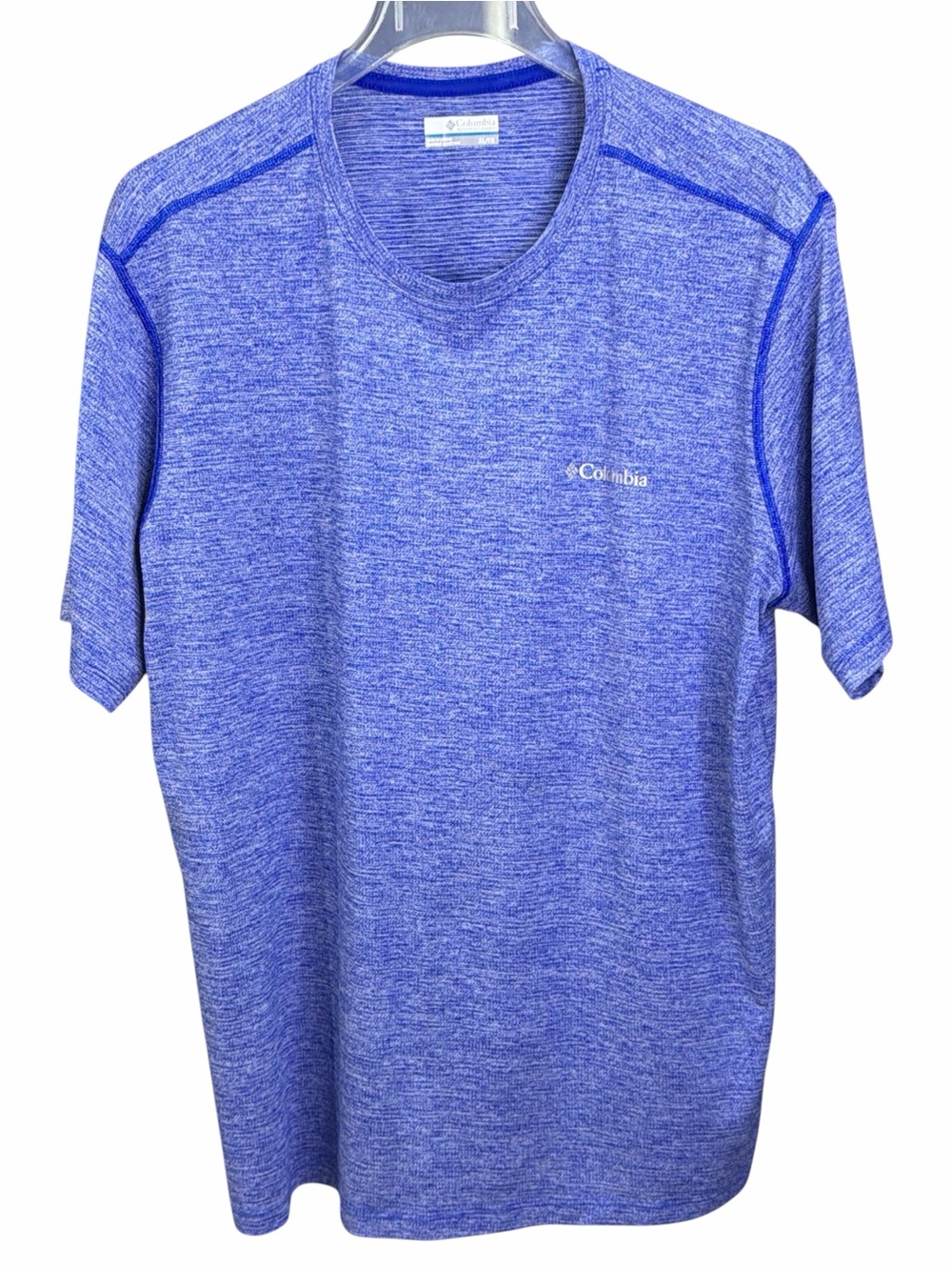 Columbia Omni Wick Blue Heathered Active Tee. EC. Size XL